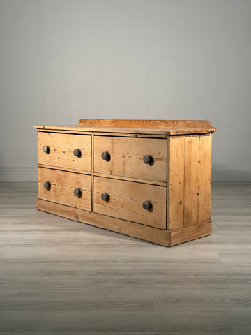 Antique Pine Bank Of Drawers
