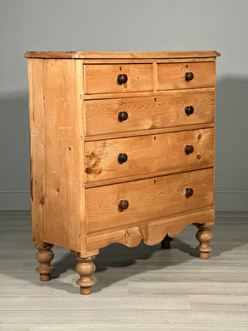 Large 19th Century Pine Chest Of Drawers