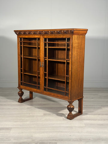 Antique Pollard Oak Bookcase C.1900