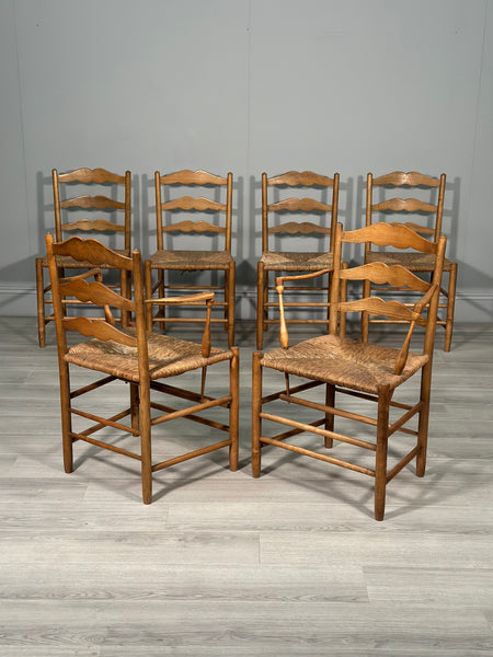 A Set of 6 Antique Pass Dining chairs By Neville Neal