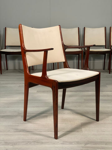Set Of Nine Danish Rosewood Chairs By Johannes Andersen