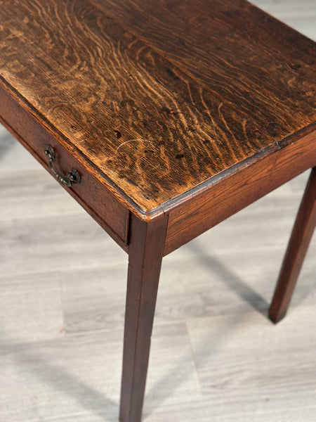 Antique Georgian Oak & Elm Side Table