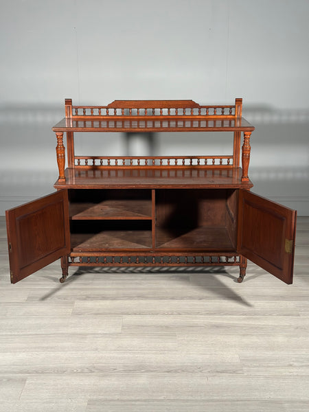 Antique Aesthetic Movement Walnut Buffet Sideboard C.1900