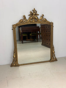 Large Antique English Gilt Overmantle Mirror c.1850
