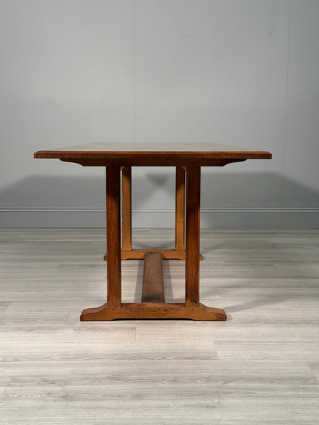 Arts and Crafts Oak Refectory Table By Arthur Reynolds Of Ludlow