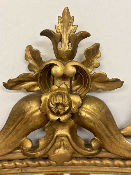 Large Antique English Gilt Overmantle Mirror c.1850