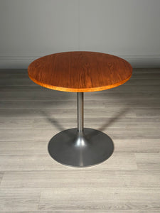 Chrome And Teak Breakfast Table c.1980