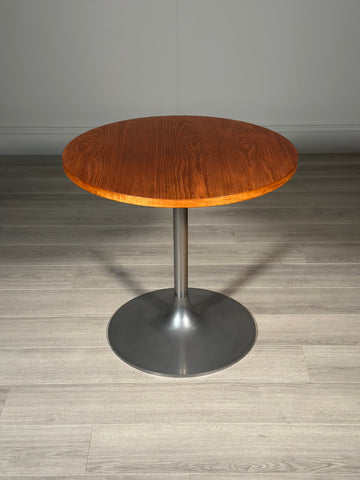 Chrome And Teak Breakfast Table c.1980