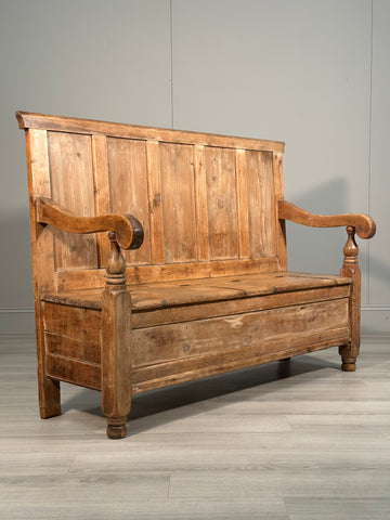Victorian Pine Settle C.1860