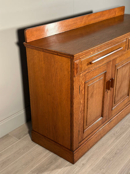 Large Arts and Crafts Golden Oak Sideboard C.1920