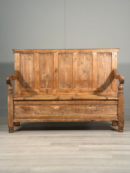 Victorian Pine Settle C.1860