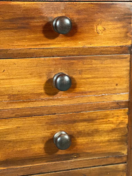 Antique Mahogany Bank Of Drawers