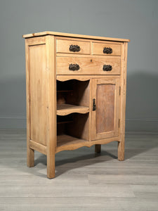 Antique Art Nouveau Pine Cabinet C.1900