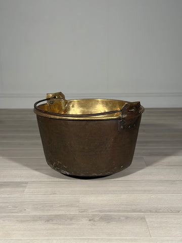 Large Antique Brass Cauldron