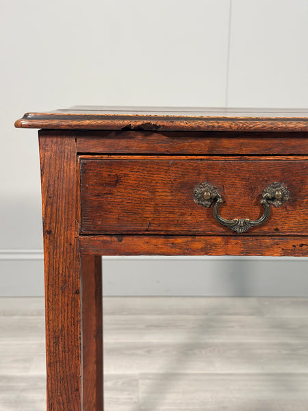 Antique Georgian Oak & Elm Side Table