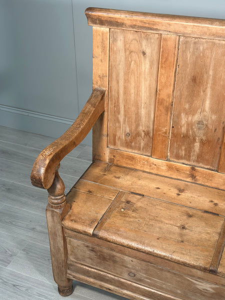 Victorian Pine Settle C.1860