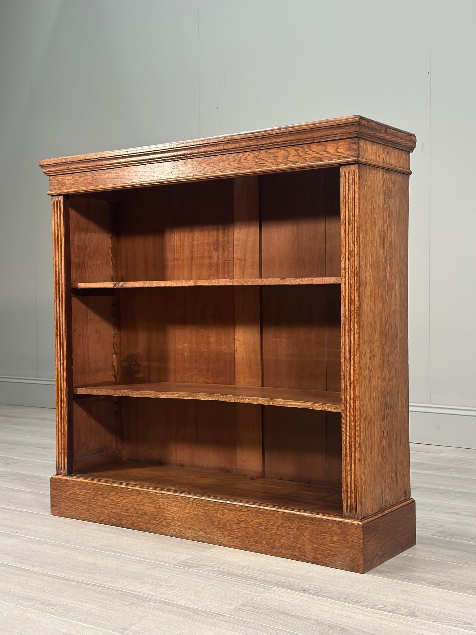 19th Century Golden Oak Bookcase Rawes Rec