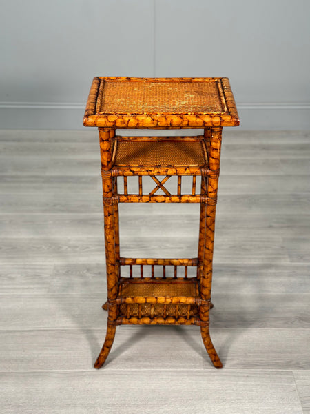 Antique Tiger Bamboo Side Table