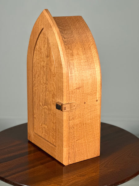 20th Century Ecclesiastical Oak Wall Cupboard