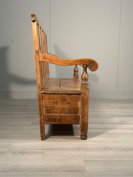Victorian Pine Settle C.1860