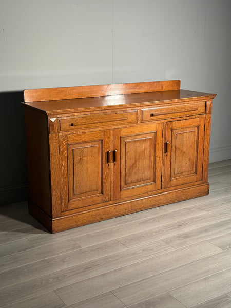 Large Arts and Crafts Golden Oak Sideboard C.1920