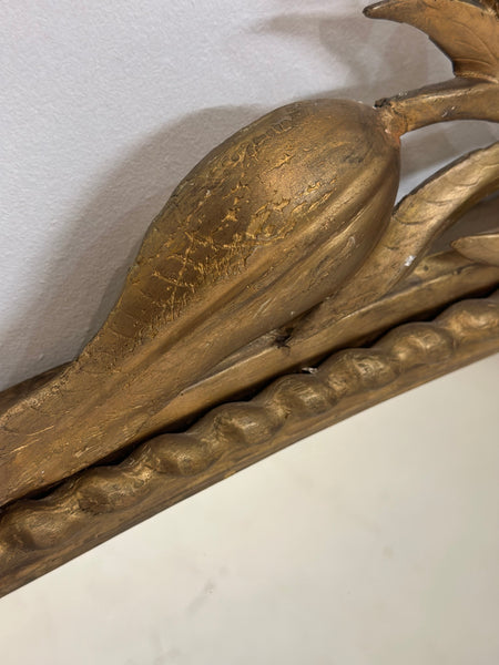Large Antique English Gilt Overmantle Mirror c.1850