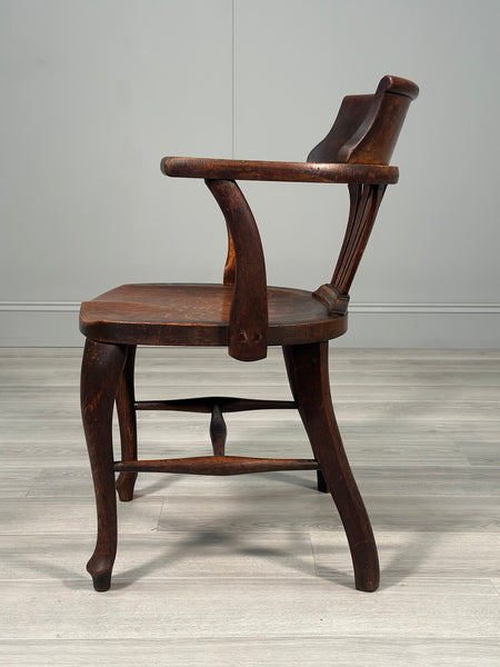 Antique Oak Desk Chair C.1920
