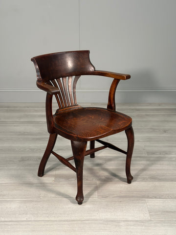 Antique Oak Desk Chair C.1920