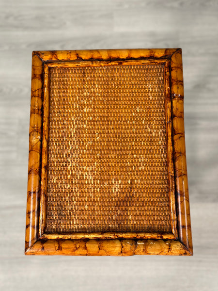 Antique Tiger Bamboo Side Table
