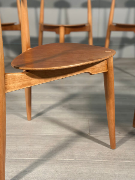 Set of 6 Hans Wegner Fh4103 “Heart” Dining Chairs c.1950’s