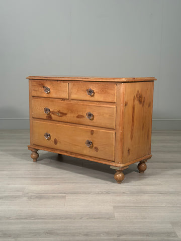 Victorian Pine Chest Of Drawers c.1880