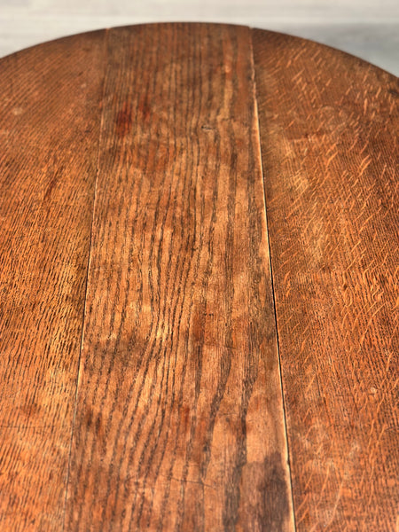 Small Antique Cotswold Oak Drop Leaf Occasional Table