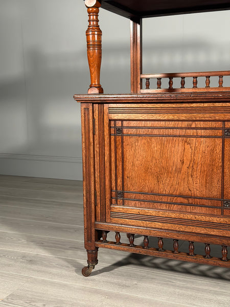 Antique Aesthetic Movement Walnut Buffet Sideboard C.1900
