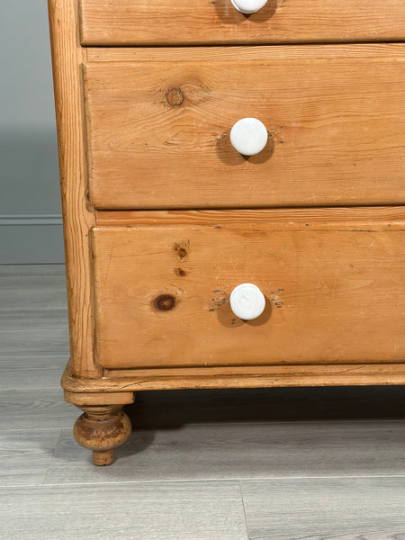 Victorian Pine Chest Of Drawers