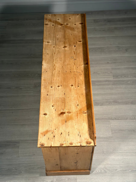 Antique Pine Bank Of Drawers
