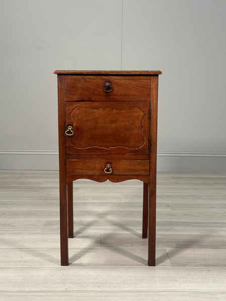 Antique Mahogany Georgian Bedside Cabinet C.1790