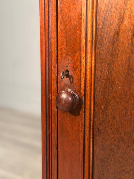 Slim Antique Mahogany Cupboard