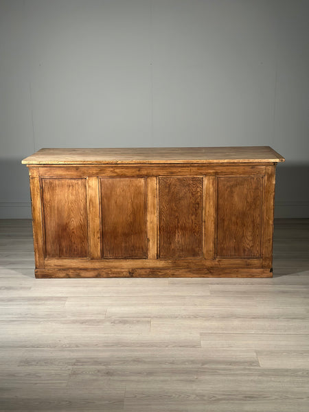 Large Antique Pine Shop Counter