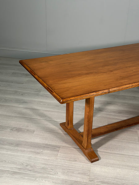 Arts and Crafts Oak Refectory Table By Arthur Reynolds Of Ludlow