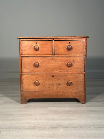 Early Victorian Pine Chest Of Drawers c.1850
