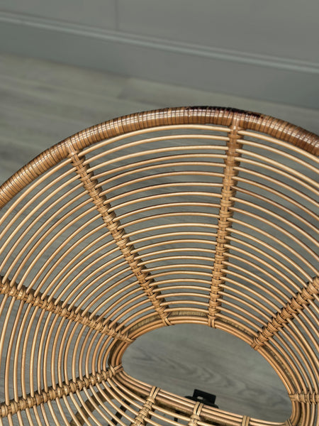 A Pair Of Italian Rattan Lounge Chairs c.1970