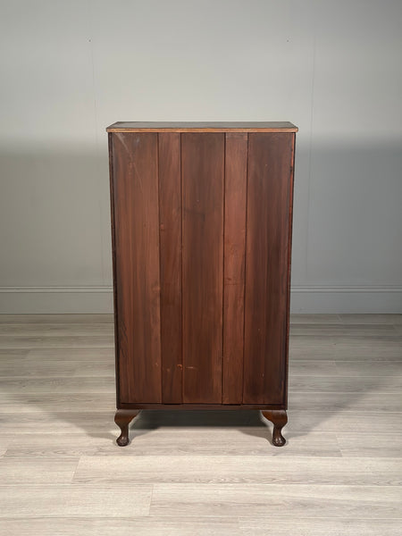 Slim Antique Mahogany Cupboard