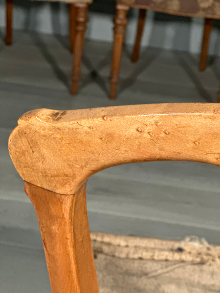 Set Of 4 19th Century Birds Eye Maple Aesthetic Movement Dining Chairs C.1870