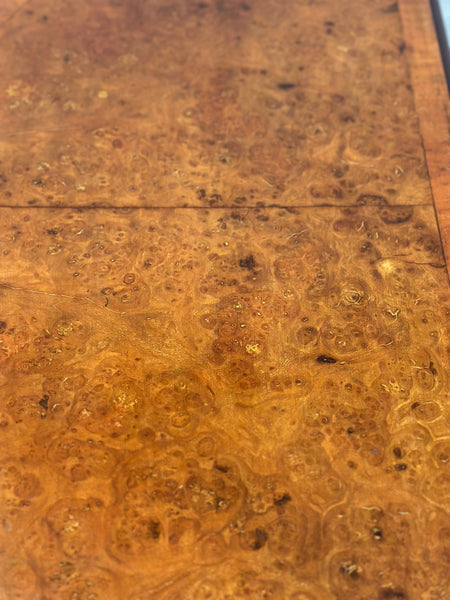 Antique Burr Walnut Demi Lune Games Table