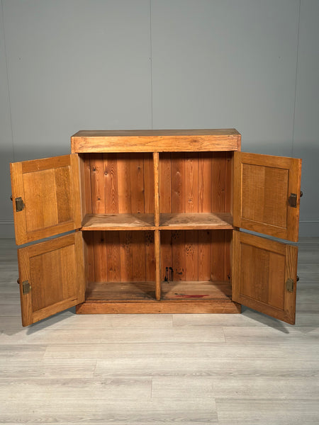 Antique Oak School Cupboard c.1930