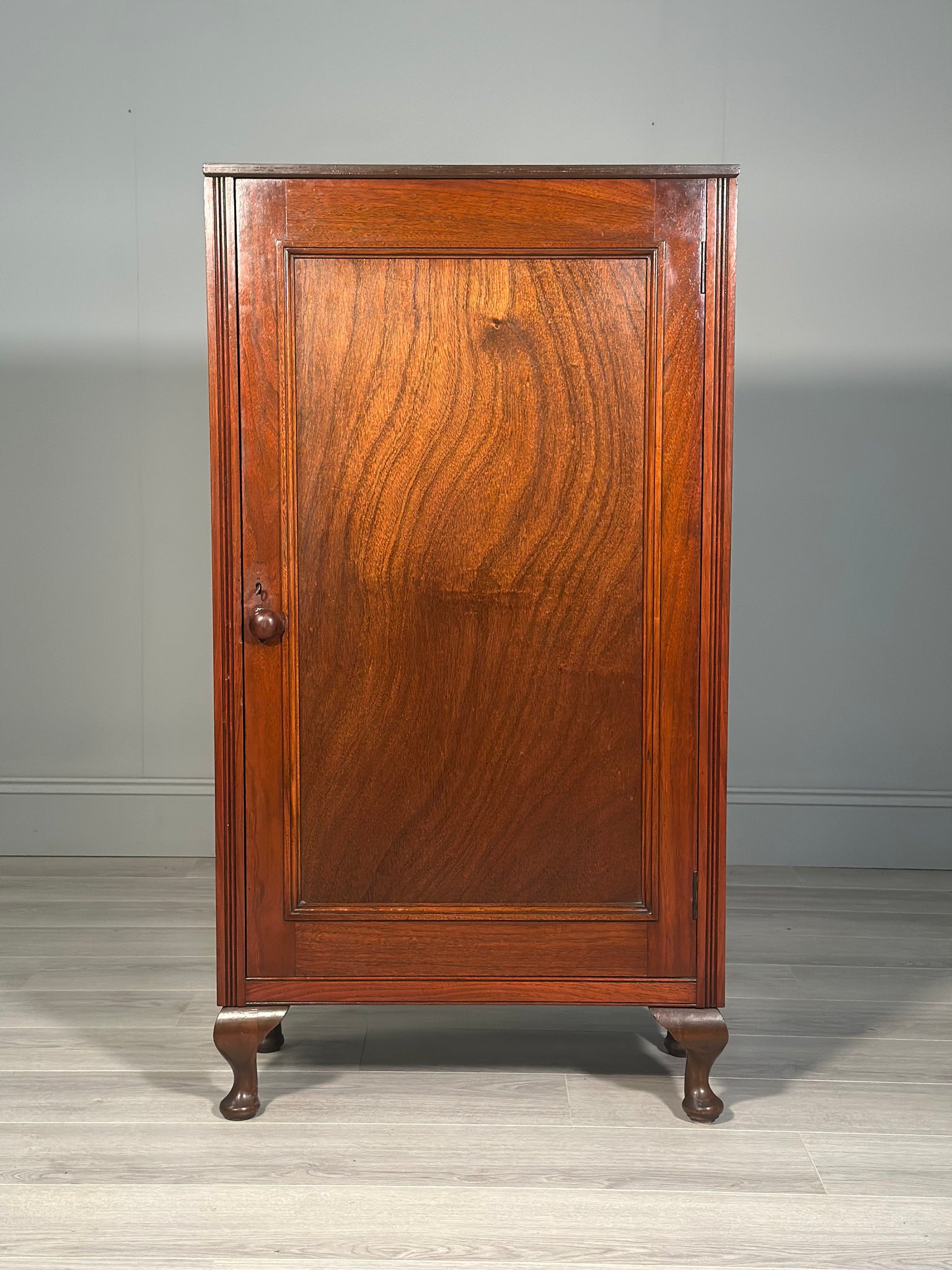 Slim Antique Mahogany Cupboard