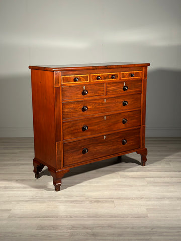 Large Antique Mahogany Chest Of Drawers C.1840