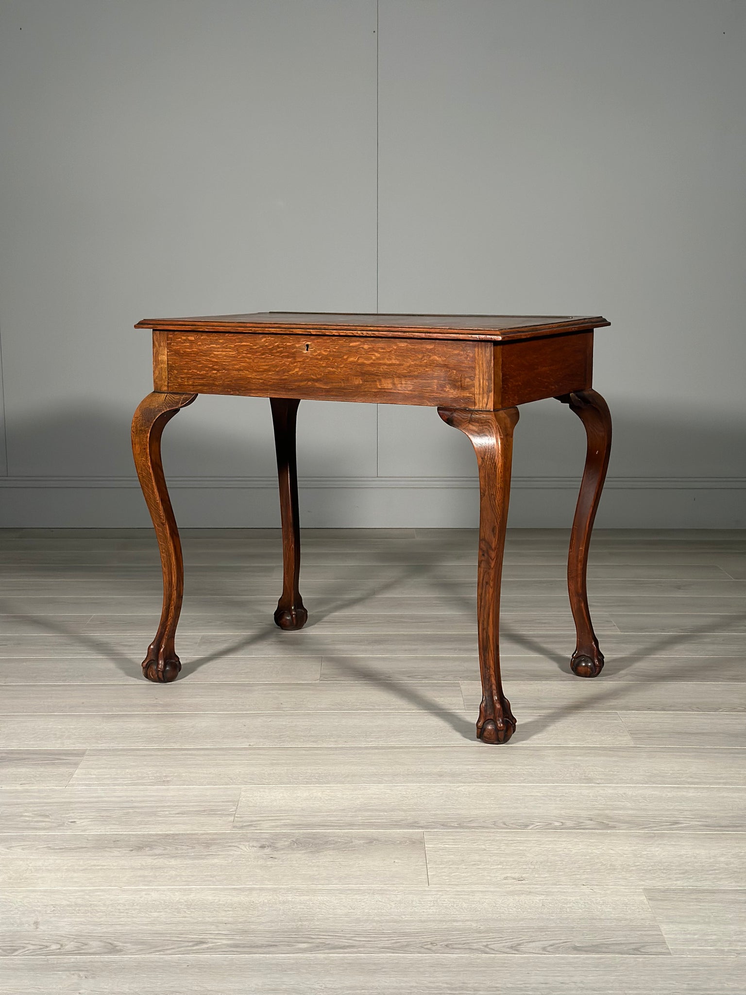 Small Victorian Oak Writing Desk Rawes Rec