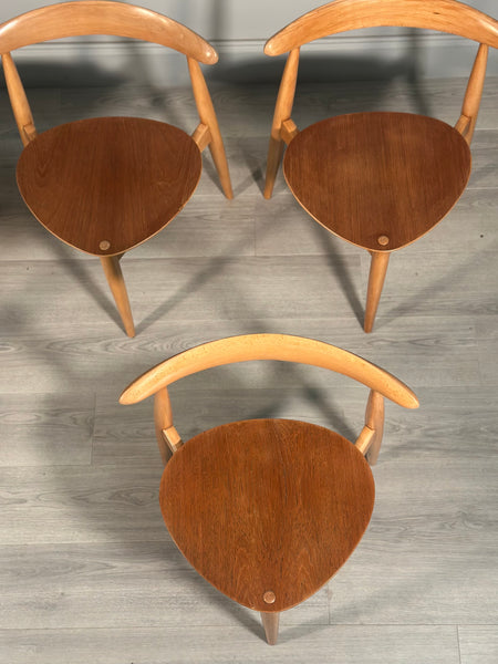 Set of 6 Hans Wegner Fh4103 “Heart” Dining Chairs c.1950’s