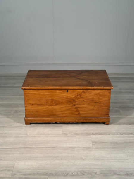 Antique Pine Blanket Box In Scumble Paint